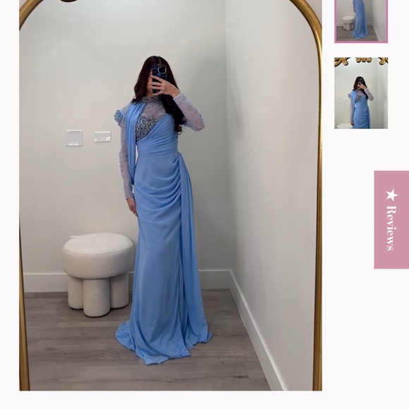 Elegant Blue Evening Gown - Picture 1 of 4
